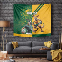 Personalized Rugby South Africa Australia Tapestry Springboks Wallabies Mascot Go Champions - Wonder Print Shop