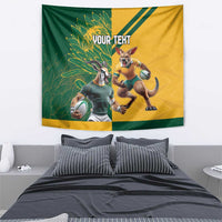 Personalized Rugby South Africa Australia Tapestry Springboks Wallabies Mascot Go Champions - Wonder Print Shop