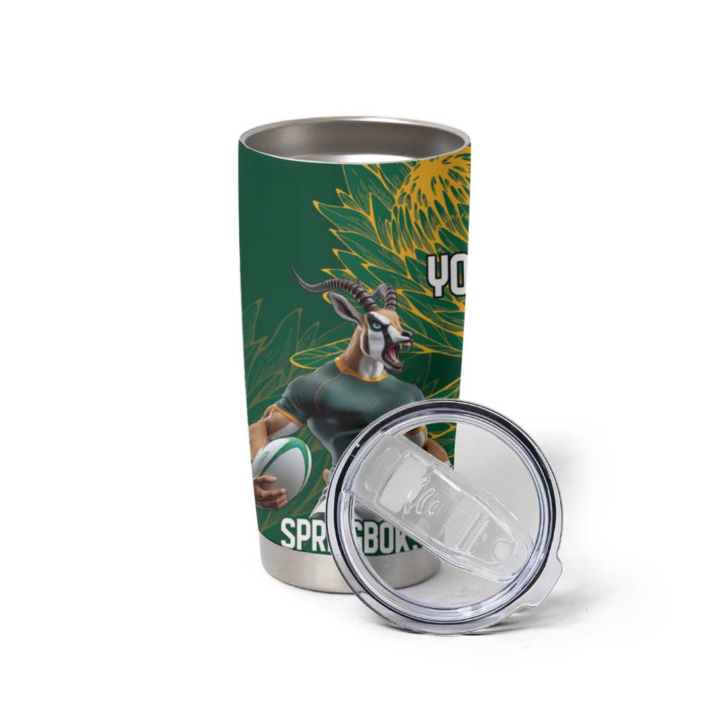 Personalized Rugby South Africa Australia Tumbler Cup Springboks Wallabies Mascot Go Champions - Wonder Print Shop