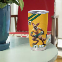 Personalized Rugby South Africa Australia Tumbler Cup Springboks Wallabies Mascot Go Champions - Wonder Print Shop