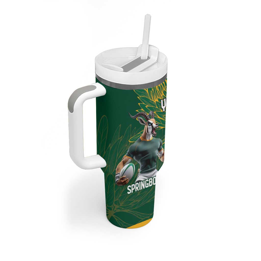Personalized Rugby South Africa Australia Tumbler With Handle Springboks Wallabies Mascot Go Champions - Wonder Print Shop