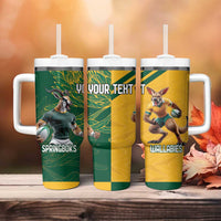 Personalized Rugby South Africa Australia Tumbler With Handle Springboks Wallabies Mascot Go Champions - Wonder Print Shop
