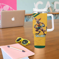 Personalized Rugby South Africa Australia Tumbler With Handle Springboks Wallabies Mascot Go Champions - Wonder Print Shop
