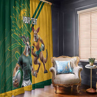 Personalized Rugby South Africa Australia Window Curtain Springboks Wallabies Mascot Go Champions - Wonder Print Shop