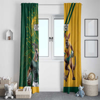 Personalized Rugby South Africa Australia Window Curtain Springboks Wallabies Mascot Go Champions - Wonder Print Shop