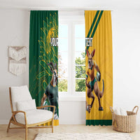 Personalized Rugby South Africa Australia Window Curtain Springboks Wallabies Mascot Go Champions - Wonder Print Shop