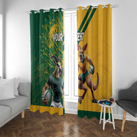 Personalized Rugby South Africa Australia Window Curtain Springboks Wallabies Mascot Go Champions - Wonder Print Shop