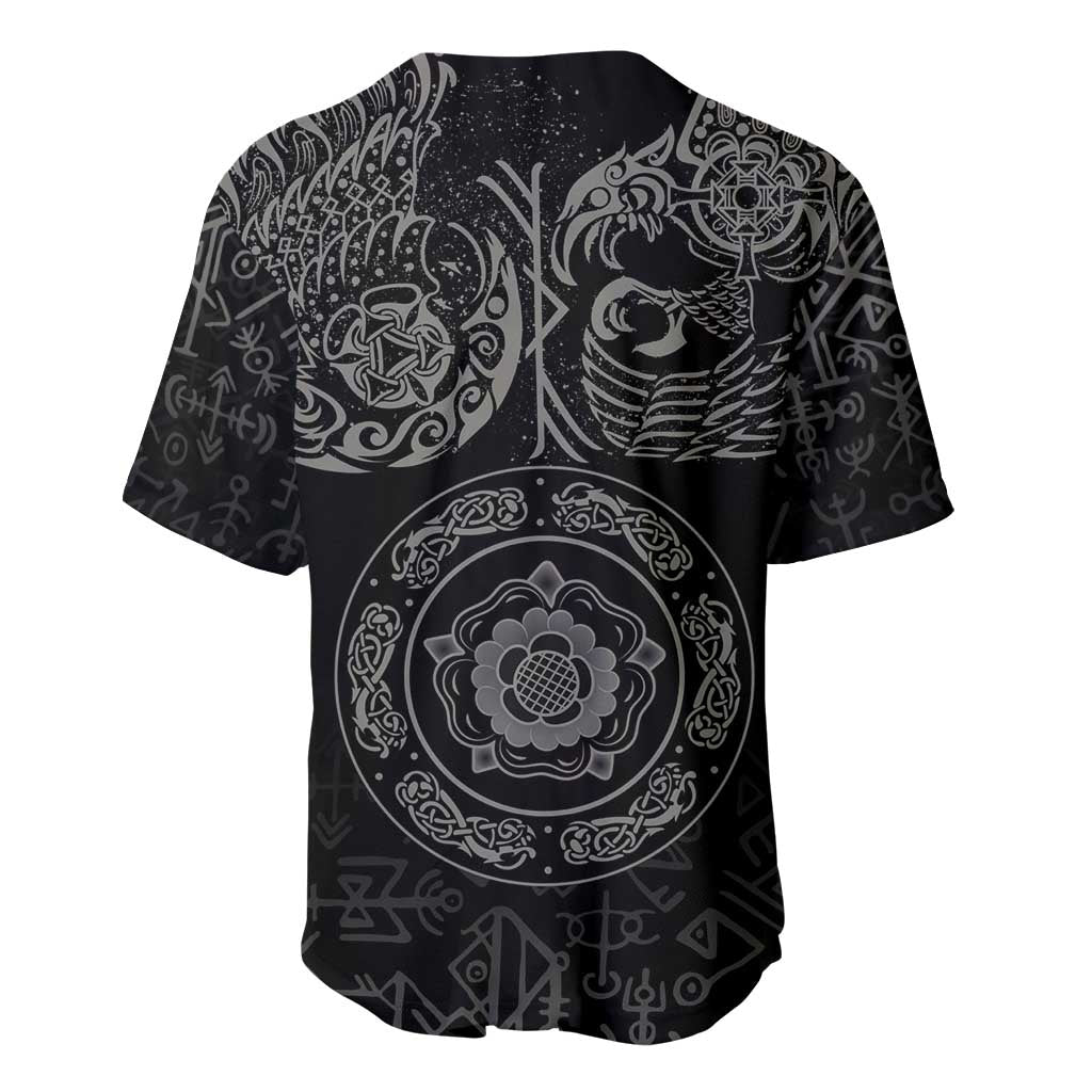 Viking Pride of Yorkshire Baseball Jersey Black Odin’s Ravens Nordic - Wonder Print Shop