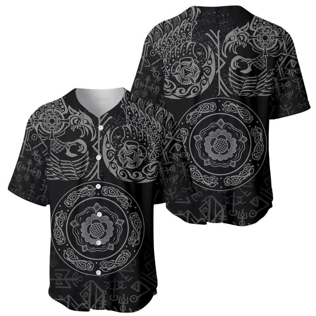 Viking Pride of Yorkshire Baseball Jersey Black Odin’s Ravens Nordic - Wonder Print Shop