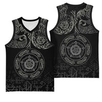 Viking Pride of Yorkshire Basketball Jersey Black Odin’s Ravens Nordic - Wonder Print Shop