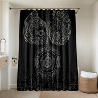 Viking Pride of Yorkshire Bathroom Set Black Odin’s Ravens Nordic - Wonder Print Shop