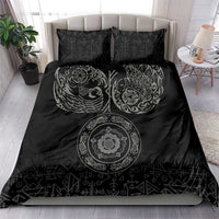 Viking Pride of Yorkshire Bedding Set Black Odin’s Ravens Nordic - Wonder Print Shop