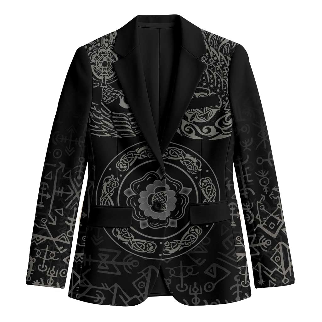 Viking Pride of Yorkshire Blazer Black Odin’s Ravens Nordic - Wonder Print Shop
