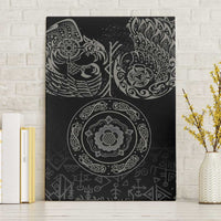 Viking Pride of Yorkshire Canvas Wall Art Black Odin’s Ravens Nordic - Wonder Print Shop