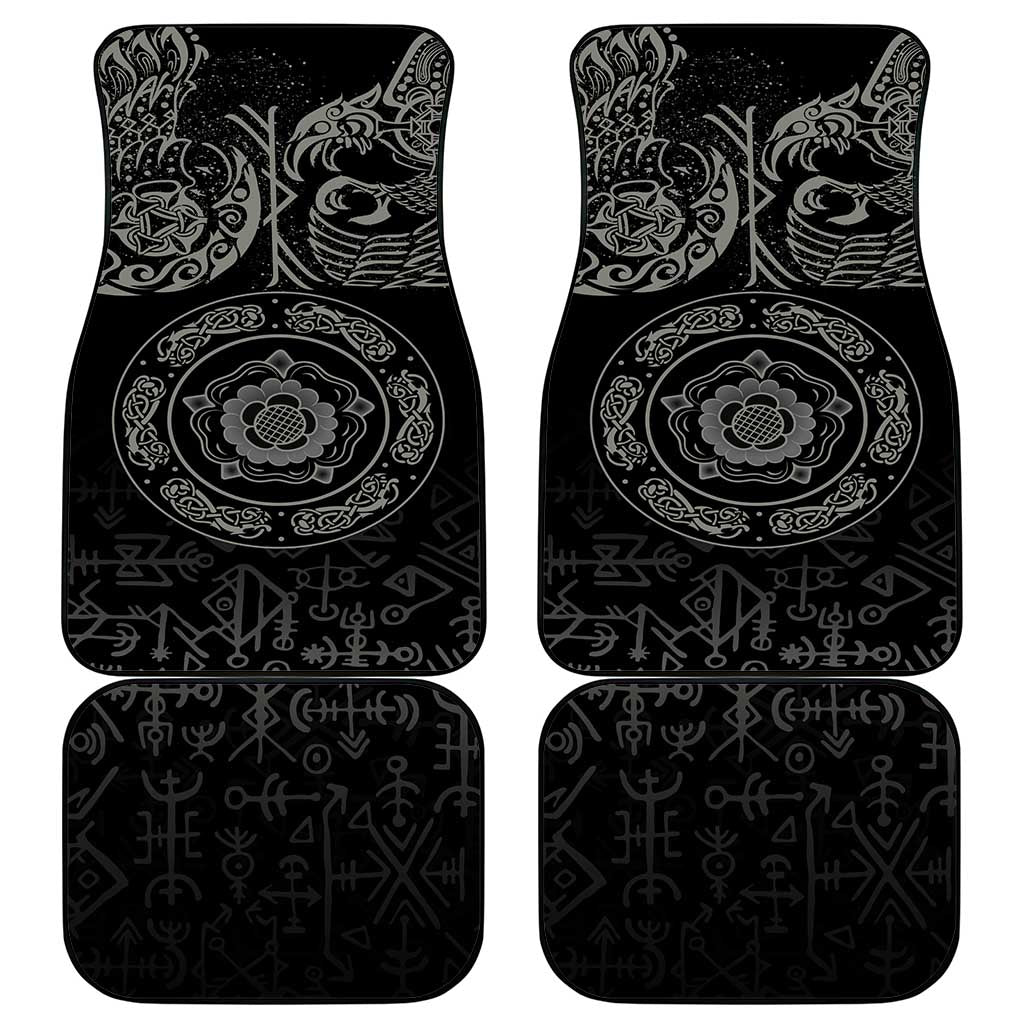 Viking Pride of Yorkshire Car Mats Black Odin’s Ravens Nordic - Wonder Print Shop