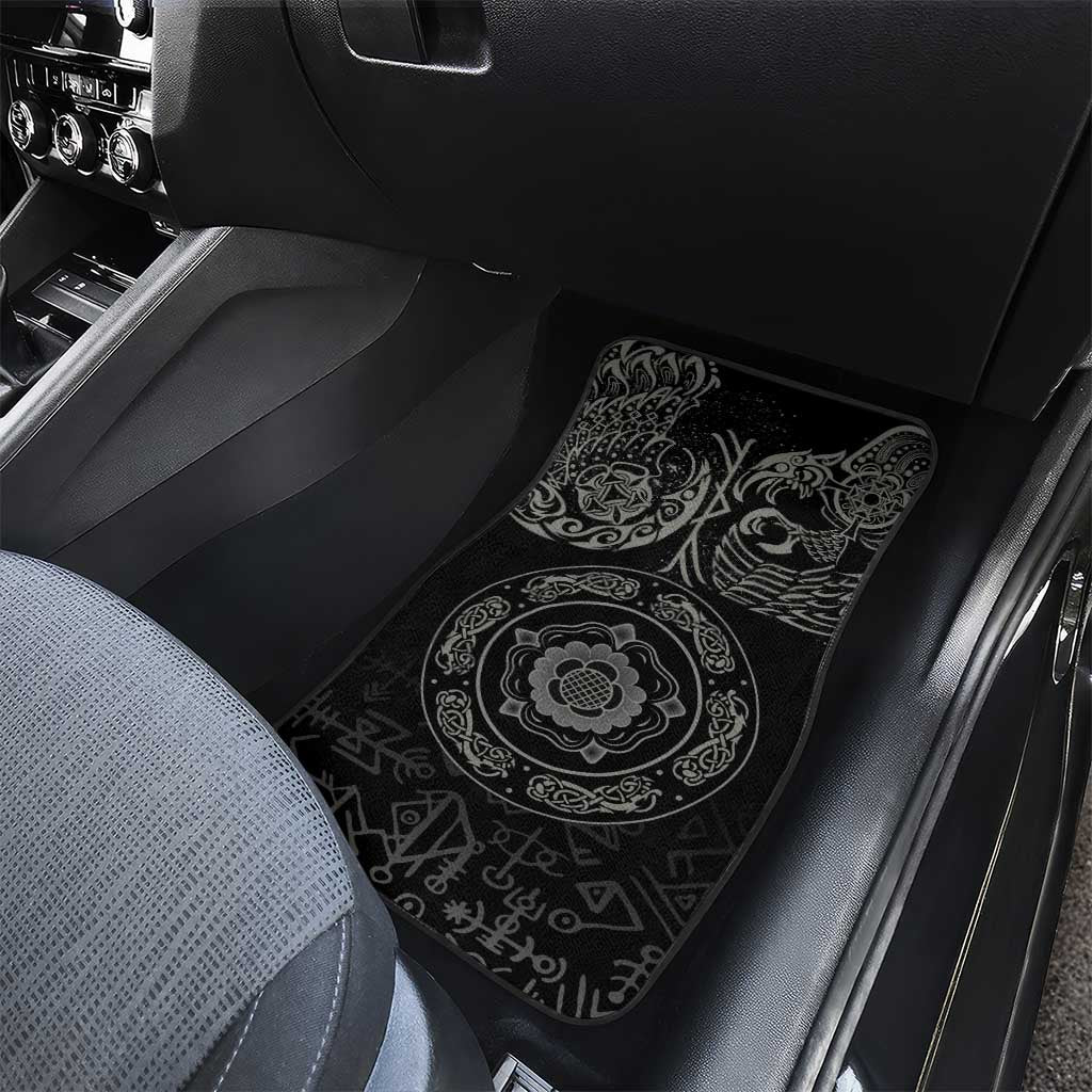Viking Pride of Yorkshire Car Mats Black Odin’s Ravens Nordic - Wonder Print Shop