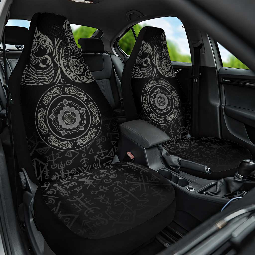 Viking Pride of Yorkshire Car Seat Cover Black Odin’s Ravens Nordic - Wonder Print Shop