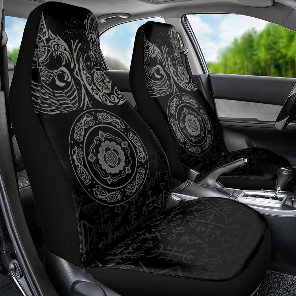 Viking Pride of Yorkshire Car Seat Cover Black Odin’s Ravens Nordic - Wonder Print Shop