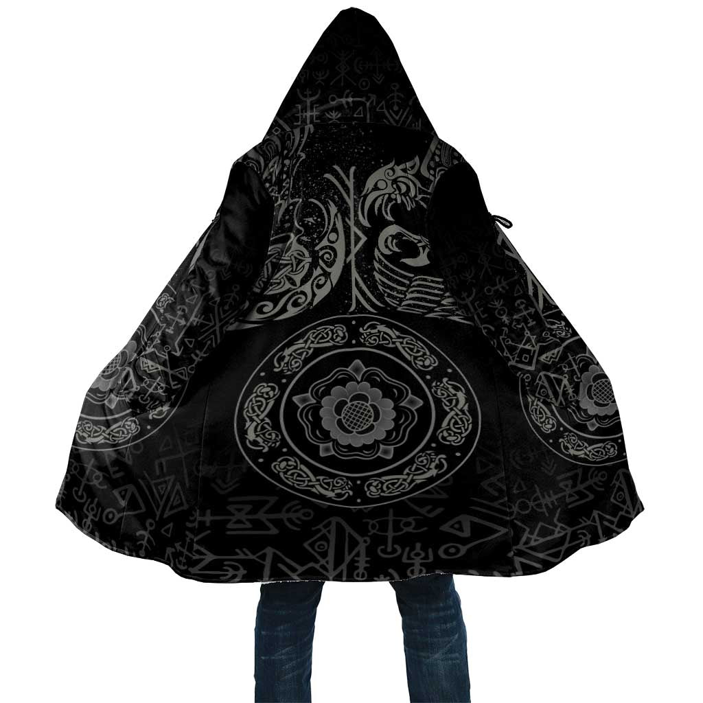 Viking Pride of Yorkshire Cloak Black Odin’s Ravens Nordic - Wonder Print Shop