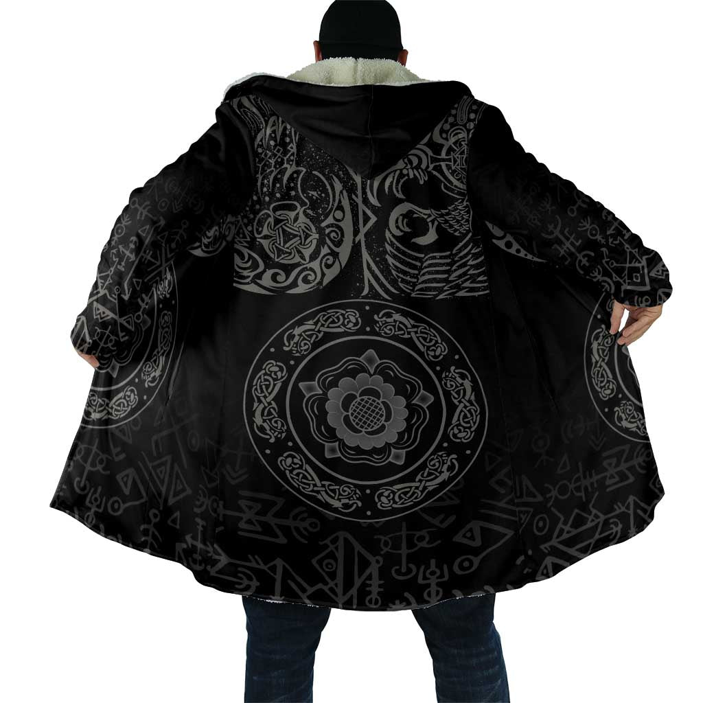 Viking Pride of Yorkshire Cloak Black Odin’s Ravens Nordic - Wonder Print Shop