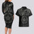 Viking Pride of Yorkshire Couples Matching Long Sleeve Bodycon Dress and Hawaiian Shirt Black Odin’s Ravens Nordic - Wonder Print Shop