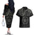 Viking Pride of Yorkshire Couples Matching Off The Shoulder Long Sleeve Dress and Hawaiian Shirt Black Odin’s Ravens Nordic - Wonder Print Shop