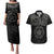 Viking Pride of Yorkshire Couples Matching Puletasi and Hawaiian Shirt Black Odin’s Ravens Nordic - Wonder Print Shop