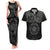 Viking Pride of Yorkshire Couples Matching Tank Maxi Dress and Hawaiian Shirt Black Odin’s Ravens Nordic - Wonder Print Shop