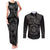 Viking Pride of Yorkshire Couples Matching Tank Maxi Dress and Long Sleeve Button Shirt Black Odin’s Ravens Nordic - Wonder Print Shop