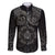 Viking Pride of Yorkshire Family Matching Long Sleeve Bodycon Dress and Hawaiian Shirt Black Odin’s Ravens Nordic - Wonder Print Shop
