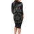 Viking Pride of Yorkshire Family Matching Long Sleeve Bodycon Dress and Hawaiian Shirt Black Odin’s Ravens Nordic - Wonder Print Shop