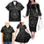 Viking Pride of Yorkshire Family Matching Off The Shoulder Long Sleeve Dress and Hawaiian Shirt Black Odin’s Ravens Nordic - Wonder Print Shop