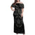 Viking Pride of Yorkshire Family Matching Off Shoulder Maxi Dress and Hawaiian Shirt Black Odin’s Ravens Nordic - Wonder Print Shop