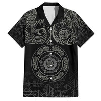 Viking Pride of Yorkshire Family Matching Puletasi and Hawaiian Shirt Black Odin’s Ravens Nordic - Wonder Print Shop