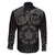 Viking Pride of Yorkshire Family Matching Puletasi and Hawaiian Shirt Black Odin’s Ravens Nordic - Wonder Print Shop