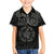 Viking Pride of Yorkshire Family Matching Puletasi and Hawaiian Shirt Black Odin’s Ravens Nordic - Wonder Print Shop
