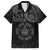 Viking Pride of Yorkshire Family Matching Short Sleeve Bodycon Dress and Hawaiian Shirt Black Odin’s Ravens Nordic - Wonder Print Shop