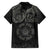 Viking Pride of Yorkshire Family Matching Short Sleeve Bodycon Dress and Hawaiian Shirt Black Odin’s Ravens Nordic - Wonder Print Shop