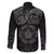 Viking Pride of Yorkshire Family Matching Short Sleeve Bodycon Dress and Hawaiian Shirt Black Odin’s Ravens Nordic - Wonder Print Shop