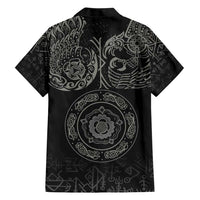 Viking Pride of Yorkshire Hawaiian Shirt Black Odin’s Ravens Nordic - Wonder Print Shop