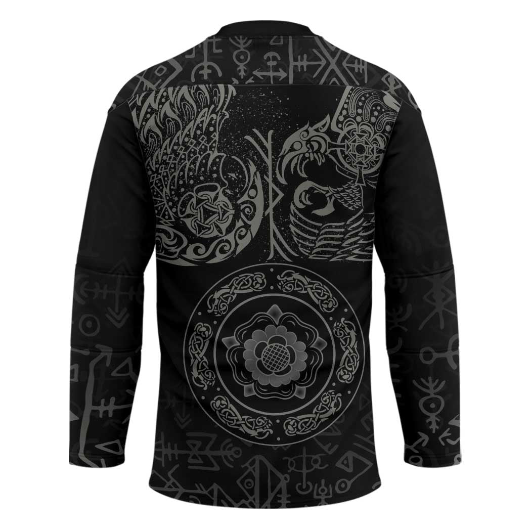 Viking Pride of Yorkshire Hockey Jersey Black Odin’s Ravens Nordic - Wonder Print Shop