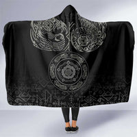 Viking Pride of Yorkshire Hooded Blanket Black Odin’s Ravens Nordic - Wonder Print Shop