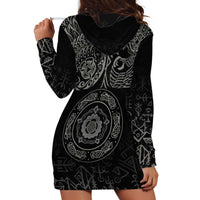 Viking Pride of Yorkshire Hoodie Dress Black Odin’s Ravens Nordic - Wonder Print Shop