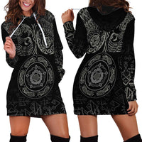 Viking Pride of Yorkshire Hoodie Dress Black Odin’s Ravens Nordic - Wonder Print Shop