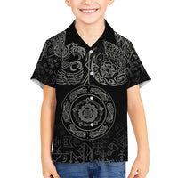 Viking Pride of Yorkshire Kid Hawaiian Shirt Black Odin’s Ravens Nordic - Wonder Print Shop
