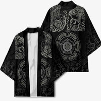 Viking Pride of Yorkshire Kimono Black Odin’s Ravens Nordic - Wonder Print Shop