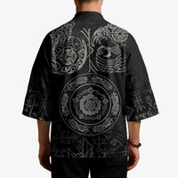 Viking Pride of Yorkshire Kimono Black Odin’s Ravens Nordic - Wonder Print Shop