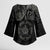 Viking Pride of Yorkshire Kimono Sleeve Blouse Black Odin’s Ravens Nordic - Wonder Print Shop