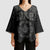 Viking Pride of Yorkshire Kimono Sleeve Blouse Black Odin’s Ravens Nordic - Wonder Print Shop
