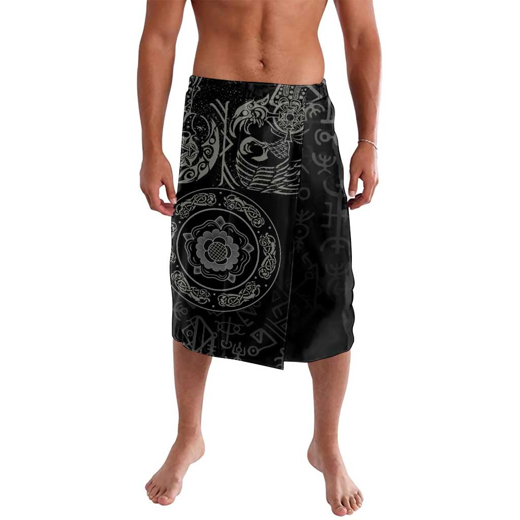 Viking Pride of Yorkshire Lavalava Black Odin’s Ravens Nordic - Wonder Print Shop